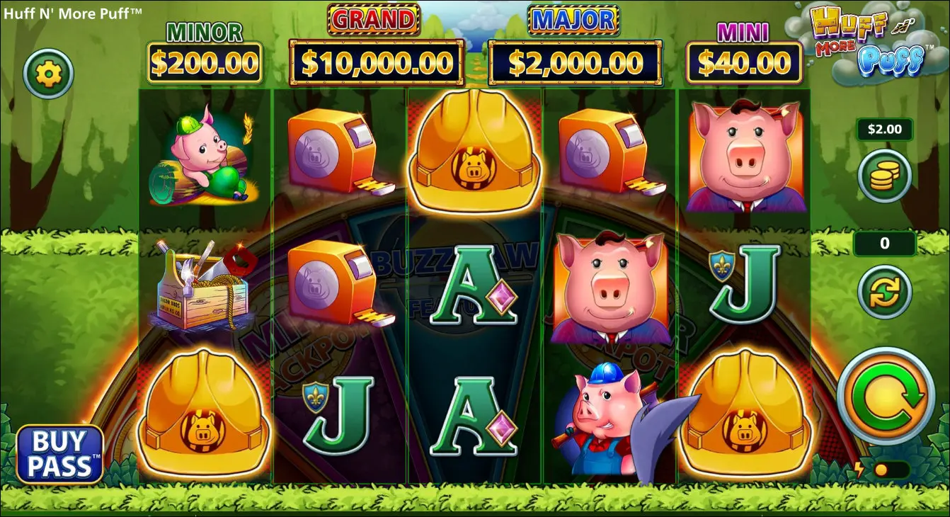 Huff N Puff Slot Game Interface